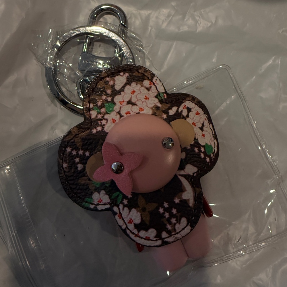 Floral Pink Vivi Flower Keychain Bag Charm